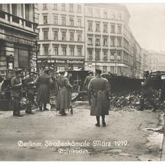 Berliner Straßenkämpfe März 1919. Barrikaden