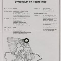Poster for 1977 Symposium on Puerto Rico