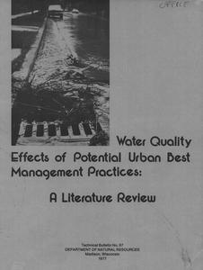 Water quality effects of potential urban best management practices : a literature review