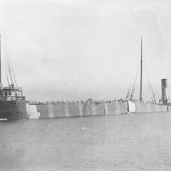 The Mataafa broken midship off pier