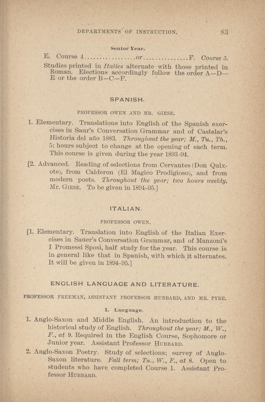 Catalogue of the University of Wisconsin for 189394 1894 Full view