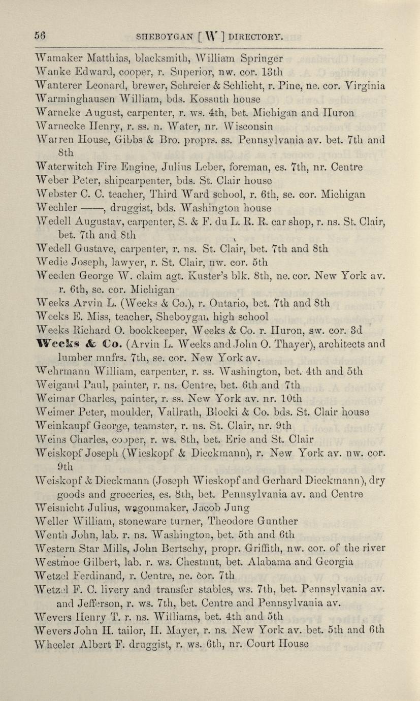 Directories of the city and county of Sheboygan (25 Volumes) - Full ...