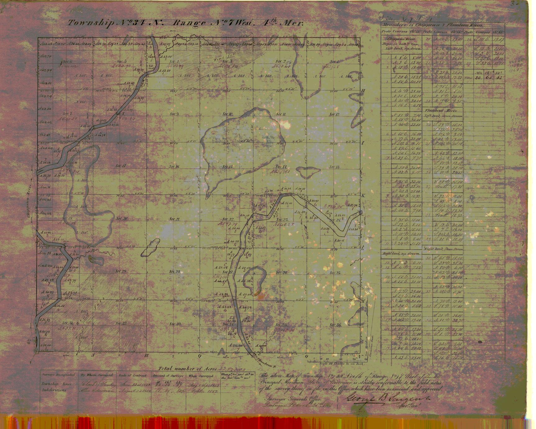 [Public Land Survey System map: Wisconsin Township 34 North, Range 07 West]