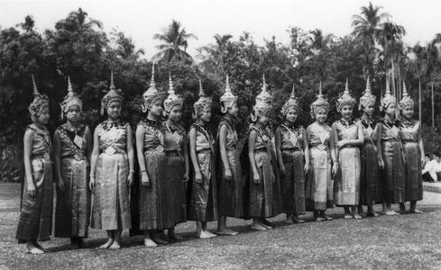 The royal dancers in ceremonial dress