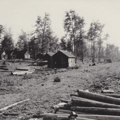 Old logging camp on ground moraine