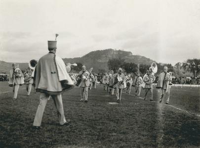Marching band on Memorial Field