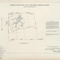 [Public Land Survey System map: Wisconsin Township 40 North, Range 05 East]