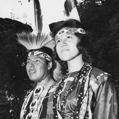 Native Americans near Stand Rock