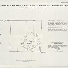 [Public Land Survey System map: Wisconsin Township 45 North, Range 06 West]