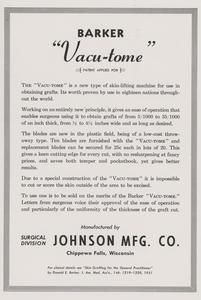 Vacu-tome advertisement