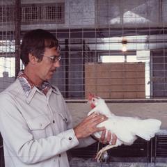 Louis Arrington with chicken