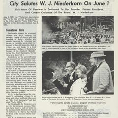 City salutes W. J. Niederkorn on June 1