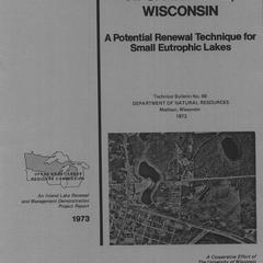 Dilutional pumping at Snake Lake, Wisconsin : a potential renewal technique for small eutrophic lakes