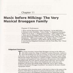 Music before milking : The very musical Brueggen family