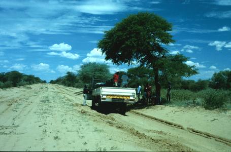 Sand Road Across Desert