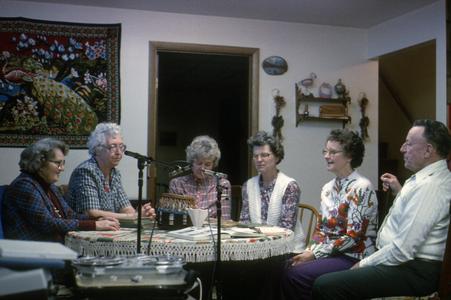 Loretta and Clarence Giese sing German songs with their neighbors