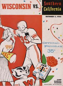 1956 Wisconsin vs. Southern California Football Program