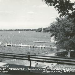 Postcard of Terrace and lake