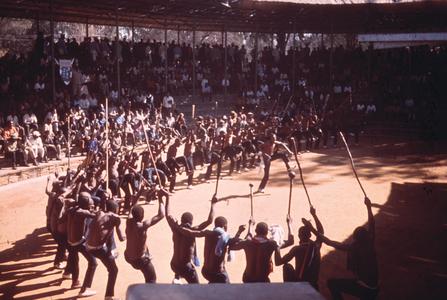 Mineworkers' Dances at East Rand Mines, with Staffs