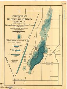 Hydrographic Map of Big Cedar Lake, Washington County, Wisconsin
