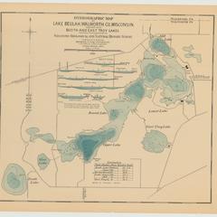 Hydrographic Map of Lake Beulah, Walworth County, Wisconsin Together with Booth and East Troy Lakes