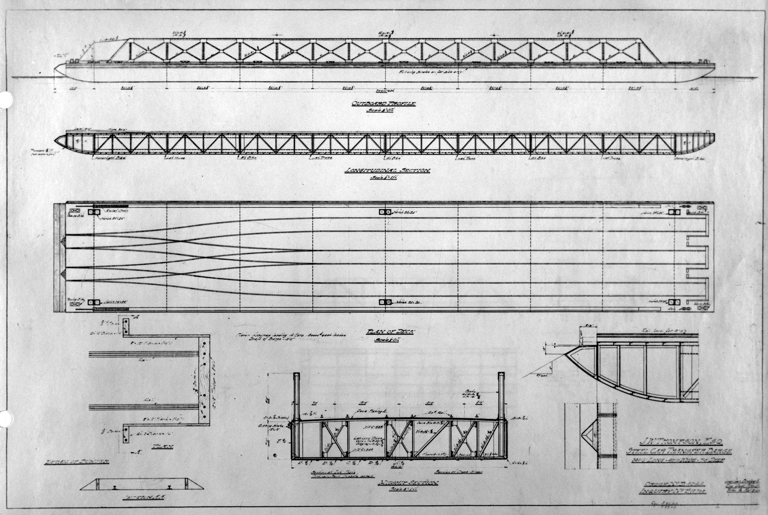 ‎Barge Plans (steel car transfer) UWDC UWMadison Libraries