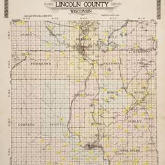 Lincoln County Rural Schools Map 1914. Plat map showing township and range.