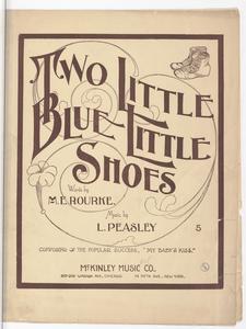 Two little, blue little shoes