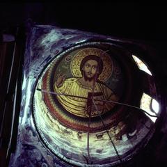 Pantocrator in the old catholicon of Xenophontos