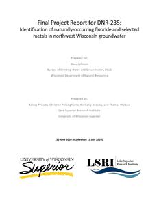 Identification of naturally-occurring fluoride and selected metals in northwest Wisconsin groundwater