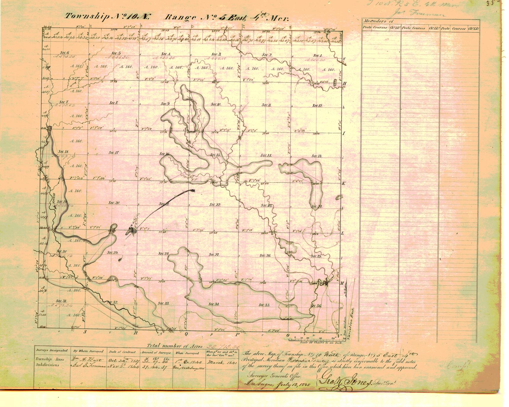 [Public Land Survey System map: Wisconsin Township 10 North, Range 05 East]