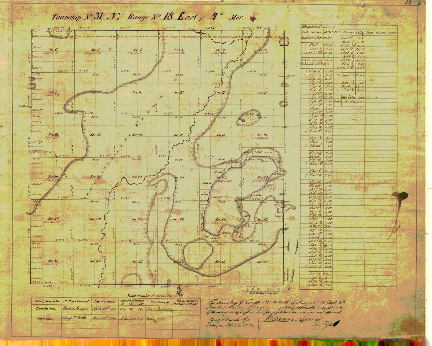 [Public Land Survey System map: Wisconsin Township 31 North, Range 18 East]