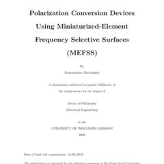 Polarization Conversion Devices Using Miniaturized-Element Frequency Selective Surfaces (MEFSS