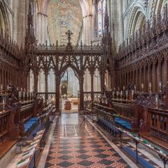 Ely Cathedral interior choir stalls
