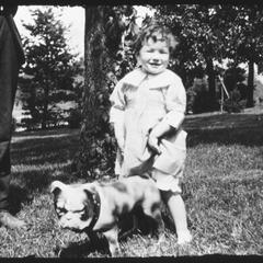 M. E. Reid & dog & T. E. B. Jr.