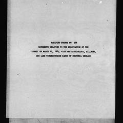 Ratified treaty no. 322, Documents relating to the negotiation of the treaty of March 11, 1863, with the Mississippi, Pillager, and Lake Winibigoshish bands of Chippewa Indians
