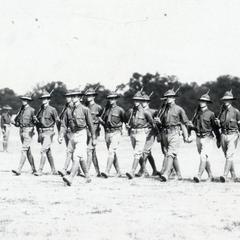 Cadets marching at ROTC Summer Camp