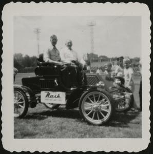 A 1902 Nash automobile in a parade