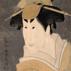 The Actor Osagawa Tsuneyo II as Osan in Koi nyobo somewake tazuna, Kawarazaki Theater, from a series of Twenty-eight Half-length Portraits of Actors