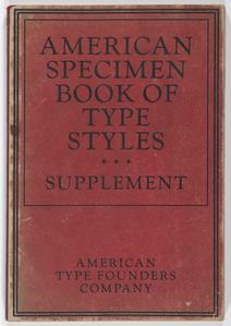 American specimen book of type styles : Supplement