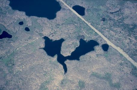 Aerial Photograph of Little Rock Lake and Sparkling Lake