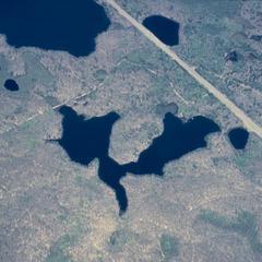 Aerial Photograph of Little Rock Lake and Sparkling Lake