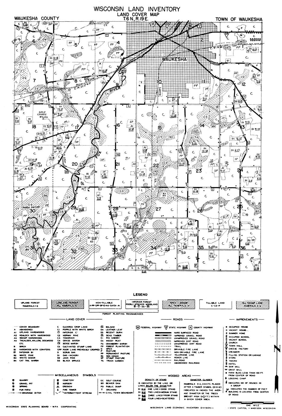 Town Of Waukesha Map Town Of Waukesha - Uwdc - Uw-Madison Libraries