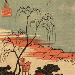 Autumn Moon over the Emon Slope by the New Yoshiwara, from the series Famous Places in the Eastern Capital