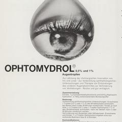 Ophtomydrol Augentropfen advertisement