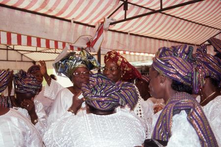 Tinu Ifaturoti and women's group at wedding