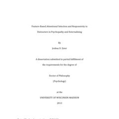 Feature-Based Attentional Selection and Responsivity to Distracters in Psychopathy and Externalizing