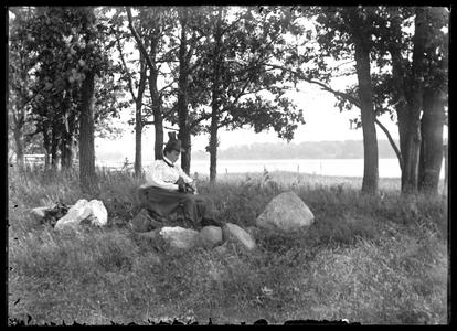 Paddock's Lake - August - Mrs. Thiers resting