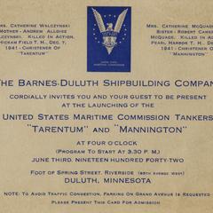 Tarentum and Mannington Launching Invitation