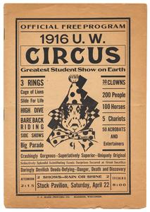 Student circus program, 1916
